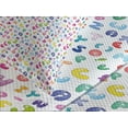 thumbnail image 4 of Ambesonne ABC Quilted Bedspread Set 3 Pcs, Bubble Letters Doodle Fun, King Size, Multicolor, 4 of 5