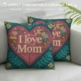 thumbnail image 3 of Creowell Mother's Day Pillow Covers Carnation flower loving heart Decorative Pillow Cover Mother's Day Pillowcase Gift for Mom FarmhousePillow Cushion Case for Sofa Bed Couch, 3 of 5