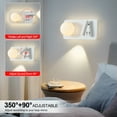thumbnail image 5 of Modern LED 4000K Wall Sconce 350°Rotatable Reading Lamp Wall Mounted Reading Lights for Bedside Hallway Stairs （1 Pack）, 5 of 9