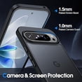 thumbnail image 4 of KOMI Shockproof for Google Pixel 9 Pro XL Case [16Ft Military Grade Drop Tested] Translucent Slim Protective Anti-Scratch Anti-Fingerprint Phone Case for Pixel 9 Pro XL, Black, 4 of 7