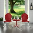 thumbnail image 4 of Crosley Furniture Griffith 3 Piece 22"Round Metal Patio Conversation Set in Red, 4 of 7