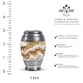 thumbnail image 2 of SUBSH Memorial Keepsakes for Ashes Marble Design Metal Urn - Marble Urn Adult - Decorative Urns - Cremation Urn - Mini Urn for Human Ashes - Keepsake Small Urns (3inch, 2pcs), 2 of 2