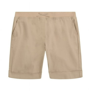 Izod Girl's Pull-On Stretch Shorts 7 Khaki