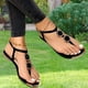 thumbnail image 4 of Sandalias Con Correa En T Para Mujer, Sandalias De Gladiador Planas Elegantes De Verano, Sandalias De Playa Estilo Bohemio Informal Con Punta Abierta, Zapatos Romanos Guardurnaity AP007465-02, 4 of 6