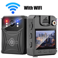 thumbnail image 4 of 4K Mini Police Camera Digital Video Recorder Camcorder Camera IR Night Vision Body Camera Sports Back Clip with WIFi,1x Body Camera 1x USB Cable,Black, 4 of 8
