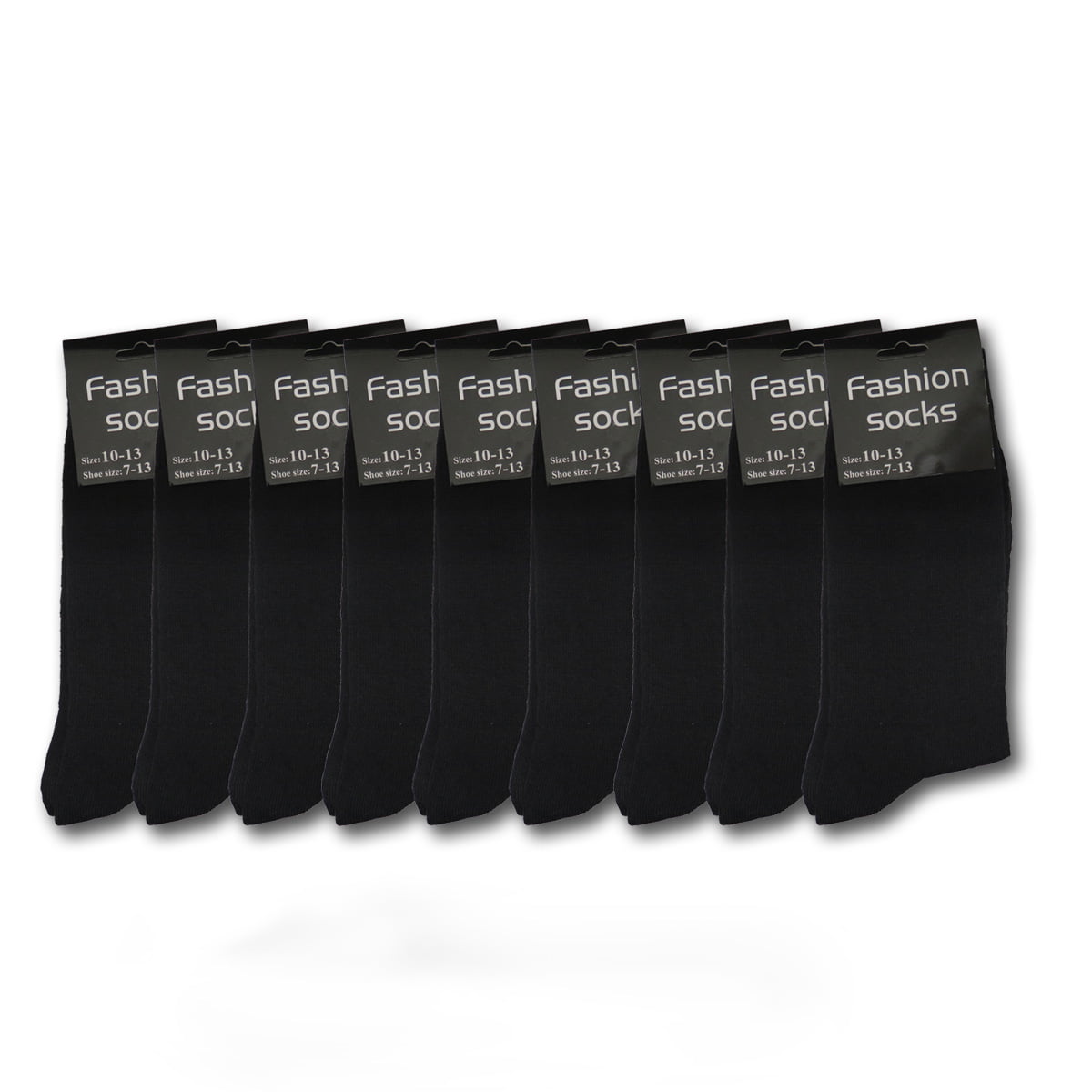 6-Pack Men's Dress SocksMens Mid Calf Solid Black Gray Brown Sock Size 10-13 