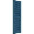 thumbnail image 3 of Ekena Millwork 12"W x 34"H True Fit PVC Two Equal Louver Shutters, Sojourn Blue (Per Pair - Hardware Not Included), 3 of 11
