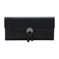 thumbnail image 3 of Cartera de cuero PU Yinane para mujer Organizador de tarjeta de crédito Negro, 3 of 8