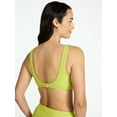 thumbnail image 3 of Time and Tru Women's and Women's Plus Crinkle Plunge Tie Front Bikini Top, Sizes XS-3X, 3 of 5