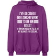 thumbnail image 2 of OXI Hoodie Sweatshirt - My Blonket For Cooling, Basic Casual Hoodie for Men's and Women Fleece Hoodie Long Sleeve - Purple Small, 2 of 3