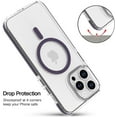 thumbnail image 3 of Case Made for iPhone 15 Pro Max 6.7 Inch (Compatible with MagSafe) Anti-Yellow Clear Phone Case Anti-Scratch Shockproof Protective Slim Case for Women Men - Purple, 3 of 12