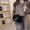 Black, variant on Women's Faux Fur Heart Crossbody Bag, Fluffy Pearl Strap Shoulder Purse for Evening Party & Daily Use