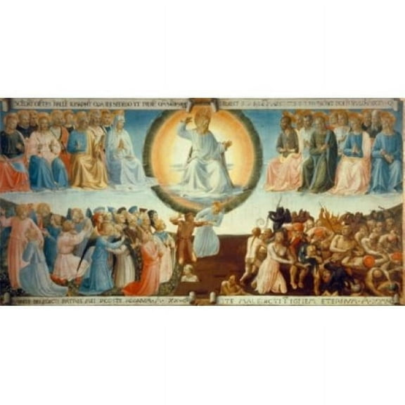 Last Judgment by Fra Angelico Ca.1395-1455 Italy Florence Museo Di San Marco 1430 Poster Print 18 x 24 in.