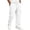 White, variant on Men's and Big Men's Baggy Sweatpants Open Bottom Cotton Blend Joggers Drawstring Elastic Waist Athletic Workout Casual Cargo Pants