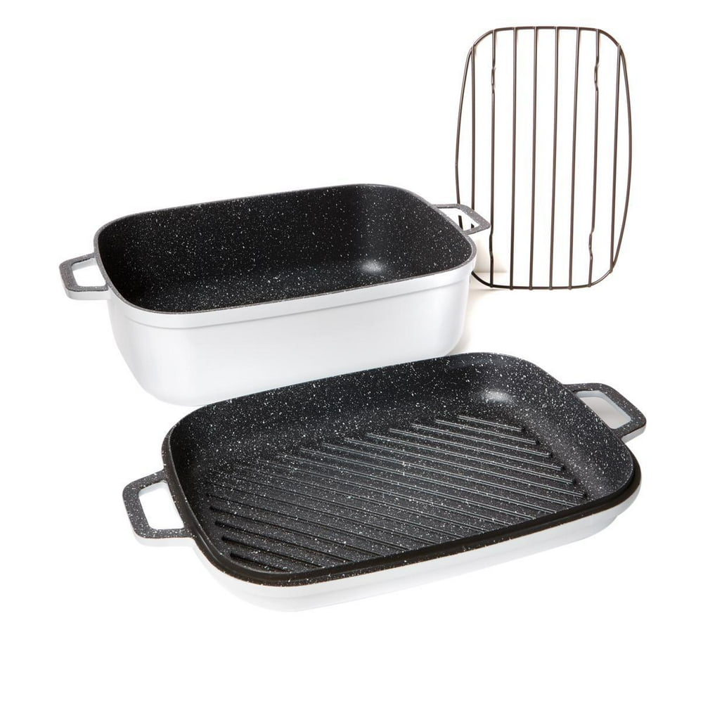 Curtis Stone DuraPan Nonstick 8.5 qt. Roaster with 3.5 qt. Grill Lid