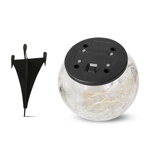 Billuyoard Bola al aire libre, luz Solar, lámpara LED resistente al agua, estacas cálidas, decoración de fiesta, adorno para valla de patio, camino Iluminación y accesorios Billuyoard HA008916-00B