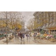 thumbnail image 2 of Eugène Galien-Laloue 14x10 Black Ornate Wood Framed Double Matted Museum Art Print Titled: Place from Madeleine, 2 of 5