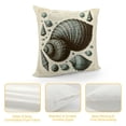 thumbnail image 4 of QZHH Nautical Pillows Covers Vintage Coastal Decor&nbsp;Conch Seashell Decorative Marine Life Throw Pillow Cover Ocean Sea Pillowcase Outdoor Decor Sofa (Ocean), 4 of 5