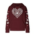 thumbnail image 3 of Christmas Sweater Womens Hoodie Womens Winter Sweaters Clearance Crew Neck Sweatshirts Women Running Long Sleeve Shirt Women Fashionable Women's Printed Pullover Round Neck Top, 3 of 4