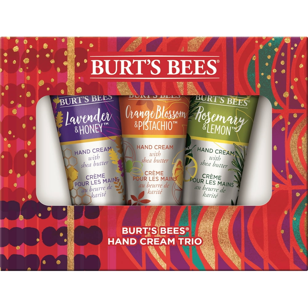Burt's Bees Hand Cream Trio Holiday Gift Set, Shea Butter Hand Creams