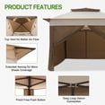 thumbnail image 6 of COOS BAY 11x11 Pop-up Instant Gazebo Tent with 4 Sidewalls Outdoor Canopy Shelter,Beige, 6 of 7