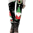 thumbnail image 4 of Hueook Fleece-Lined Leggings for Women Womens Christmas Fashion Printed Leggings Yoga Casual Pants Leggings Multicolor L, 4 of 5