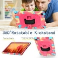 thumbnail image 2 of Epicgadget Case for Samsung Galaxy Tab A7 10.4 SM-T500/T503/T505/T507 (2020) - Protective Hybrid Shockproof 360 Rotating Stand Cover Case with Shoulder Straps (Candy/Pink), 2 of 5