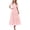 Pink, variant on PRETTYGARDEN Womens Summer Maxi Dresses Casual Puff Sleeve V Neck Smocked Flowy Eyelet Cotton Dress Spring Sundress