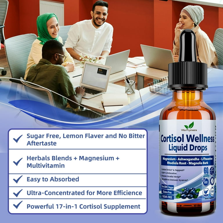 vita plynxera glp-1 daily liquid drops reviews Vita PLynxera Cortisol Supplements, Adrenal Support, Liquid Drops with  Ashwagandha, Magnesium, 2 fl oz