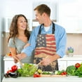 thumbnail image 6 of African Elephants and American Flag 5 Pcs Kitchen Set Heat Resistant Oven Mitts and Non-Slip Pot Holders with Adjustable Cooking Apron, 6 of 6