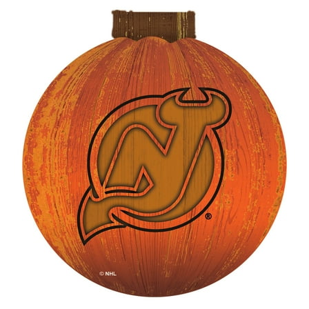 New Jersey Devils 12'' Pumpkin Sign
