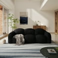 thumbnail image 3 of The Magic Home 90" Modern Cloud Couch for Living Room, Boucle LoveSeat 3 Seater Sofa, Plush Floor Sofa Couch for Bedroom, Apartment, Small Space (Black Couch, No Assembly Required), 3 of 13