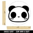 thumbnail image 2 of Charming Kawaii Chibi Panda Bear Face Blushing Cheeks Self-Inking Rubber Stamp Ink Stamper - Brown Ink - Medium 1 Inch, 2 of 7