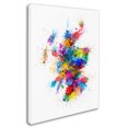 thumbnail image 3 of Trademark Fine Art "Scotland Paint Splashes Map" Canvas Art by Michael Tompsett, 3 of 3
