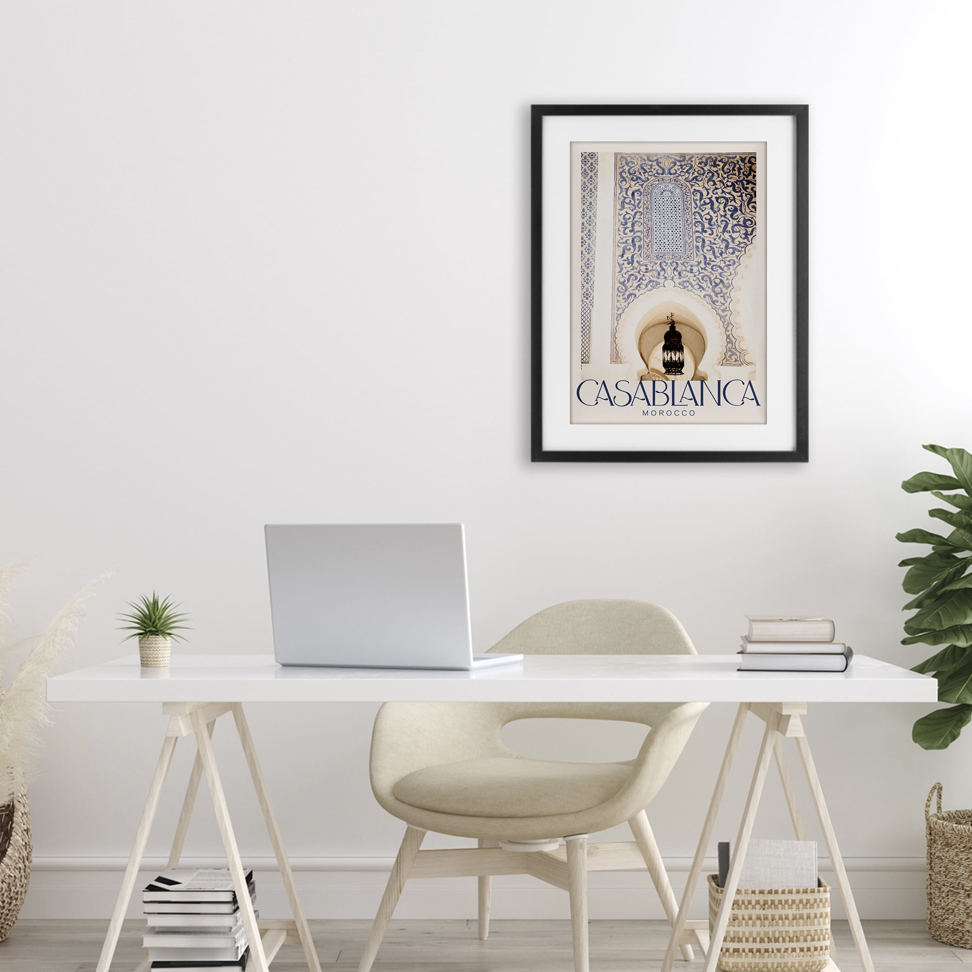 Stupell Industries Ornate Casablanca Architecture Black Framed Print Under Glass, design by Emily Navas