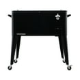 thumbnail image 4 of Permasteel 80-Qt Classic Outdoor Steel Patio Cooler on Wheels, Beverage Rolling Cart, Black, 4 of 10