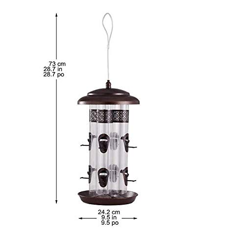 Stylecraft 4 Tube Bird Feeder With 8 Feeder Ports Holds 3 7 Litres