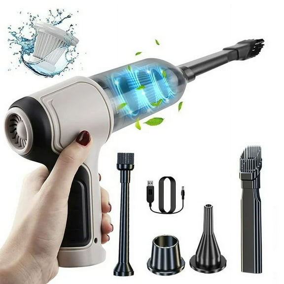 3-in-1 Handheld Vacuum Cleaner Battery, 9000Pa Wireless Mini Handheld Vacuum Cleaner, Portable Car Vacuum Cleaner Wet and Dry, Powerful Handheld Vacuum Cleaner for Car, Home, Office, Carpet, Pet Hair
