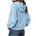 thumbnail image 6 of HAiming Womens Hoodies Long Sleeve Drawstring Solid Color Casual Trendy Sweatshirts Fall Winter Going out Blouses, 6 of 7