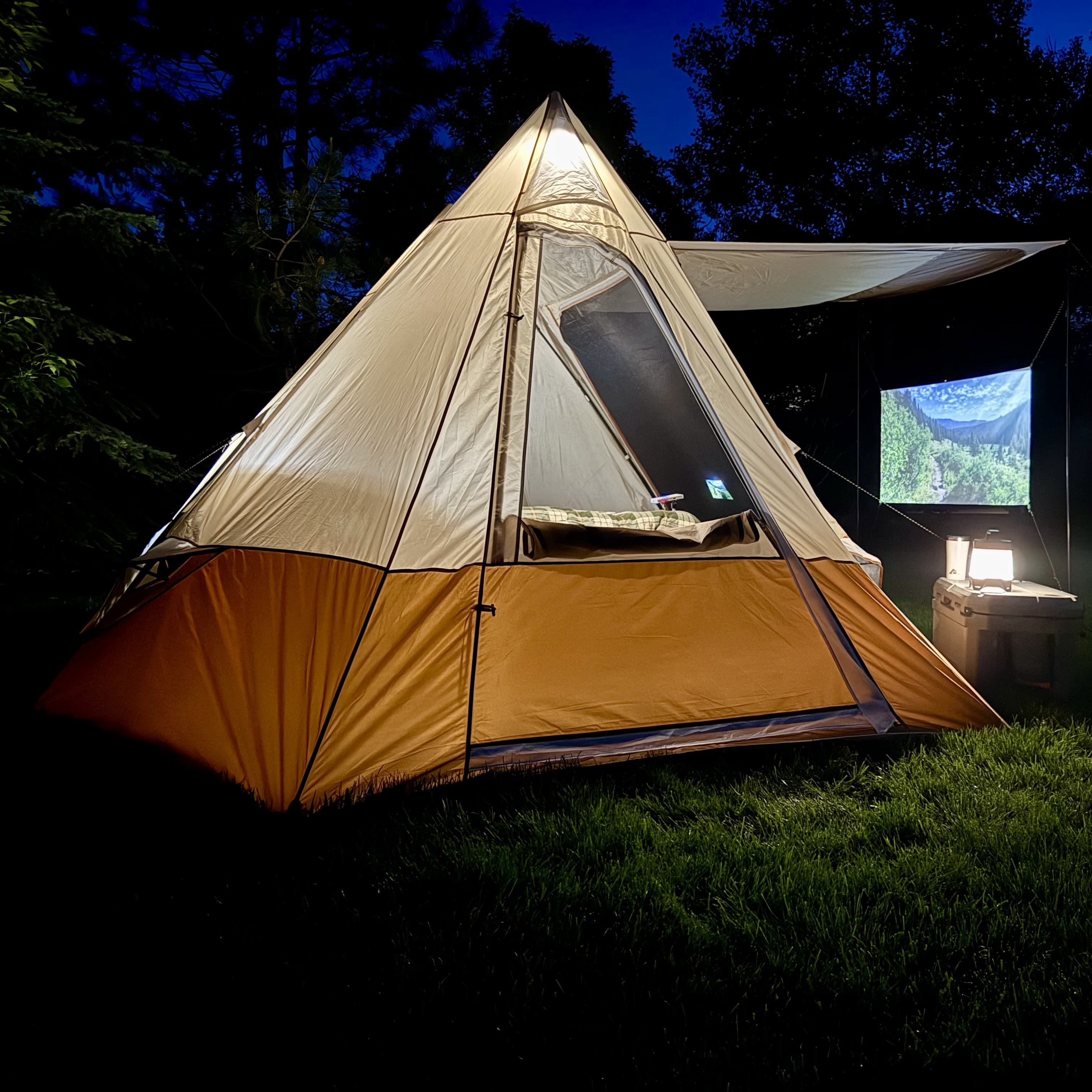 Ozark Trail 10 Person Glamping Ridge Tent with Awning