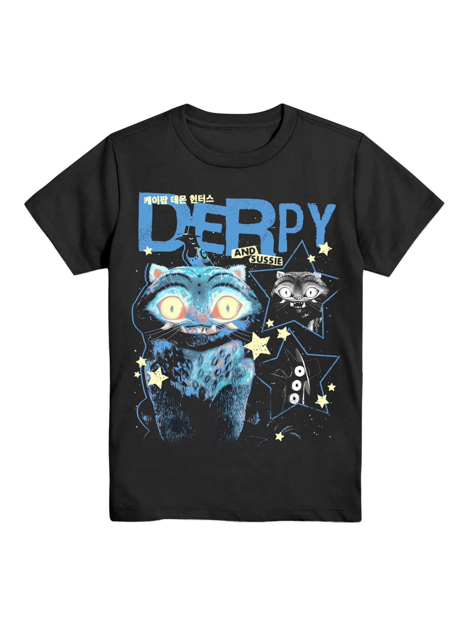 K-Pop Demon Hunters Boys' Graphic 2-Piece Set T-Shirts, Platinum Silver and Charcoal Dust, Sizes 4-18