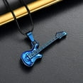 thumbnail image 3 of Guitar Cremation Jewelry for Ashes - Guitar Locket Urn Necklace Musical Memorial Pendant Bereavement Keepsake Gift memorial jewelry for Women&Men for Loss of Guitarist or Music Lover, 3 of 7