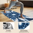 thumbnail image 4 of Blue Tie Dye Flower Mandala Pattern Hot Yoga Mat Towel Non Slip for Hot Yoga - Quick-Drying Yoga Mat Cover with 4 Corner Pockets with Travel Bag - Hot Yoga Towel Non Slip 70"x26", 4 of 6