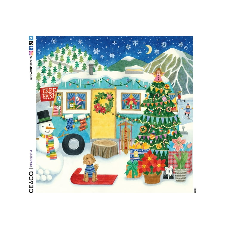 Ceaco Thomas Kinkade Christmas Camper 300 Piece Jigsaw Puzzle for