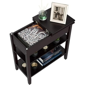 Magshion Narrow Flip Top End Table Sofa Bedside Nightstand Accent Table for Small Spaces