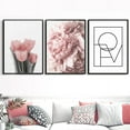 thumbnail image 2 of Rosa peonía tulipanes rosa flor cuadro sobre lienzo para pared minimalista nórdico carteles e impresiones cuadros de pared para decoración para sala de estar Adepaton  1230-5, 2 of 3