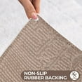 thumbnail image 4 of Superior Inaya Striped Shag Washable Bath Rug, Set of 2, Large, White, 4 of 11