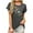 Gray, variant on Sexlip Womens Swimsuit Set Vibrant Floral Print Cover Up Design Crew Neck Short Sleeve Casual Silhouette Sun Protection Fabric for Beach Wear Green XL