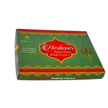 Herbever Ready to Use Henna Paste for Hair, Reddish Brown Color, Perfect Hair Coloring Paste 12Pcs