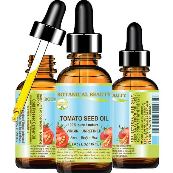 Aceite de semillas de tomate Botanical Beauty, 15 ml, virgen, sin refinar